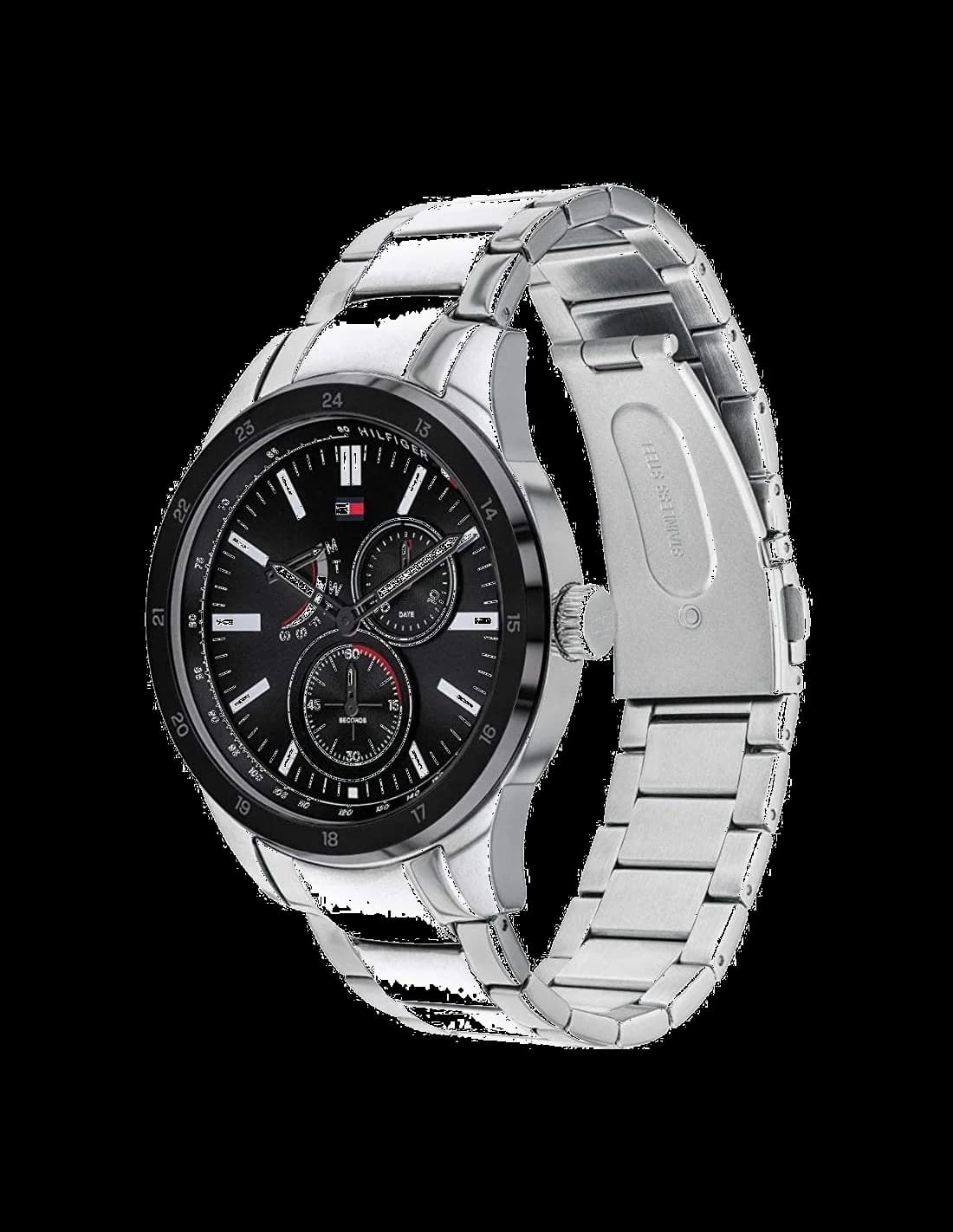 Montre Homme Tommy Hilfiger Austin 1791639 - Cadran Bleu Multifonction, Bracelet Acier Brun vue 2