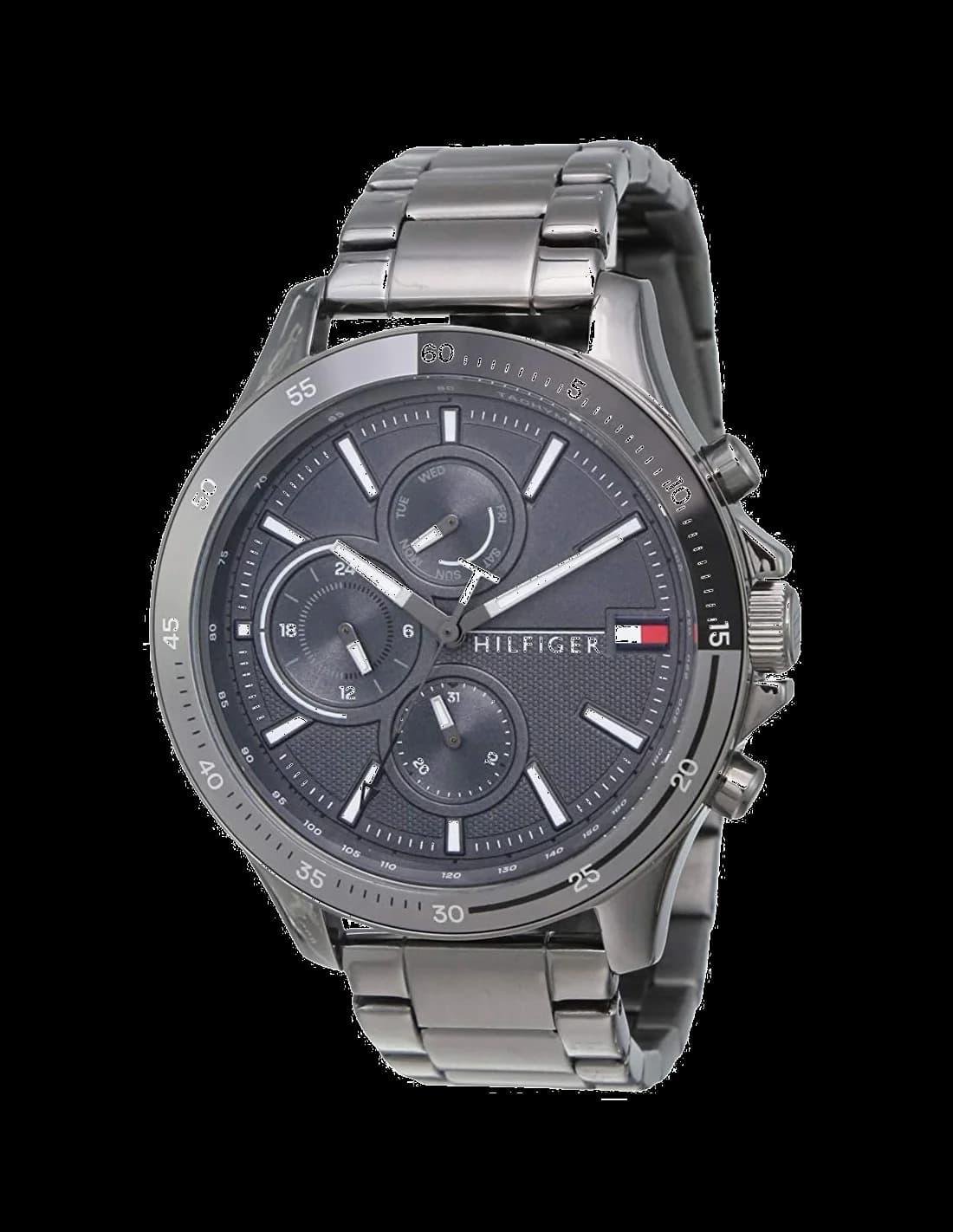Montre Homme Tommy Hilfiger Bank 1791719 Cadran Bleu Multifonction Bracelet Acier