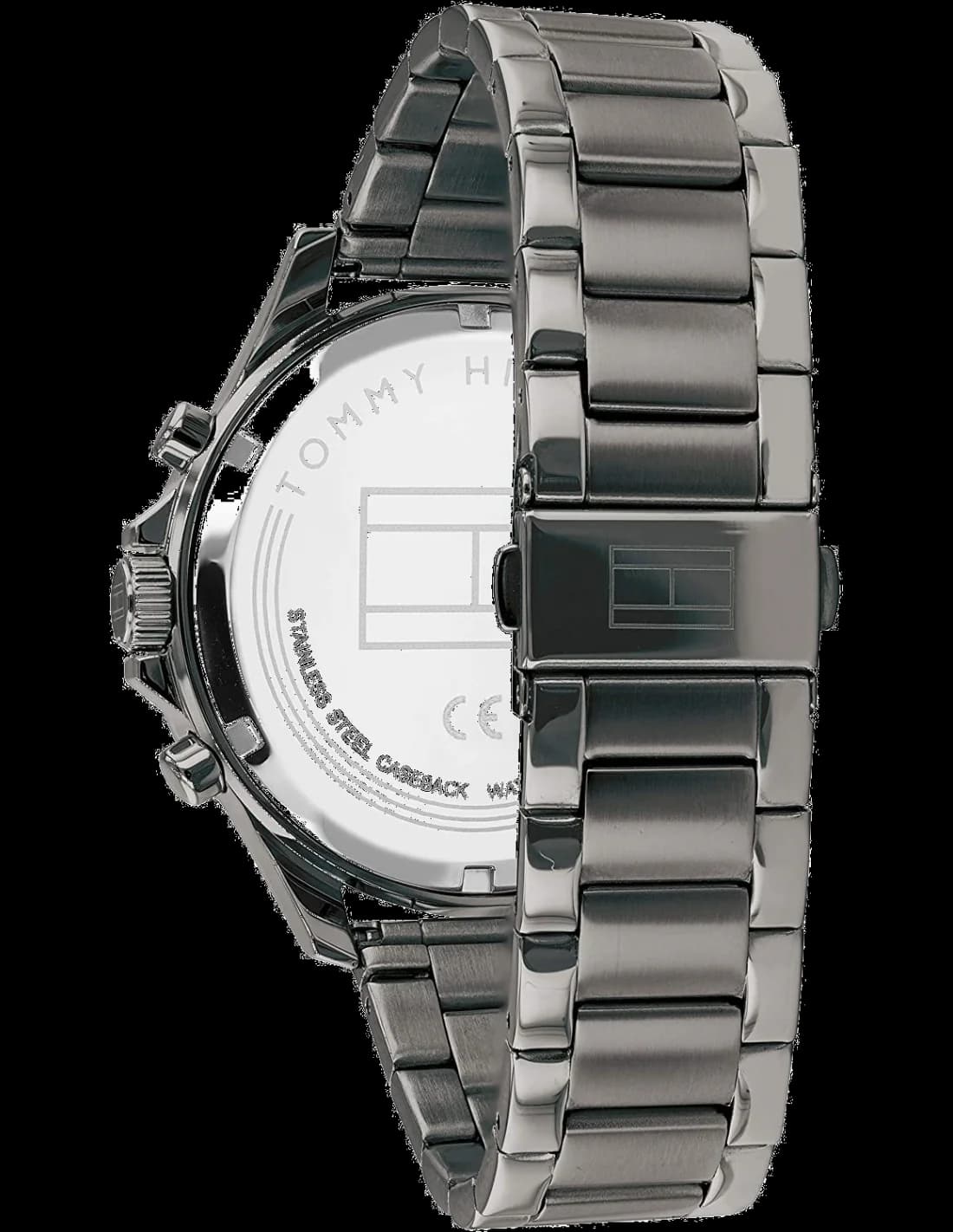 Visage cadran Tommy Hilfiger 1791719 dévoilant des index appliqués, aiguilles luminescentes et guichet date à 3h, lisibilité optimale