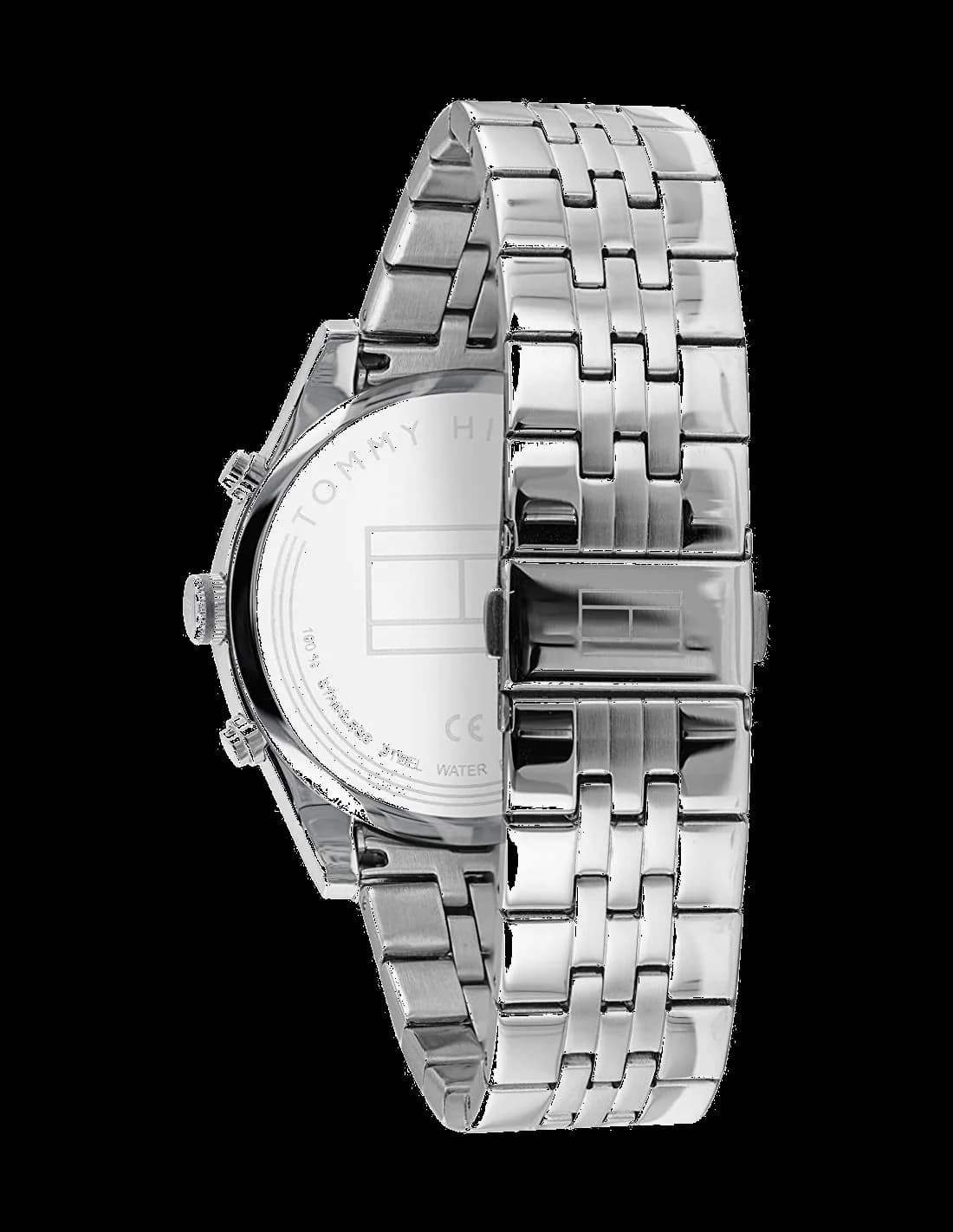 Montre Homme Tommy Hilfiger Ashton 1791737 en acier gris, jour date, étanche 50m vue 2