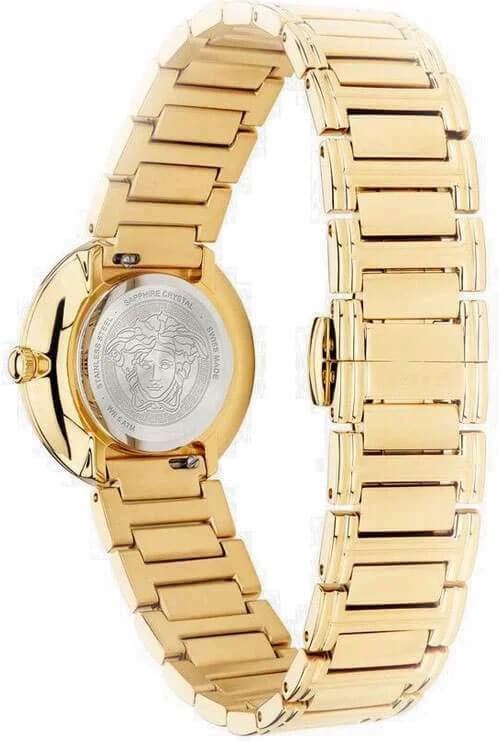 Montre Versace VET300121 Virtus Mini Femme, Cadran Noir et Bracelet Acier Or Poli vue 2