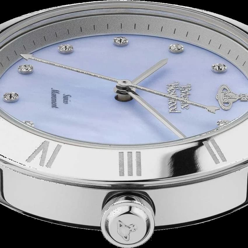 Montre Femme Vivienne Westwood Montagu VV206BLSL - Cadran bleu nacré, bracelet acier argent vue 3