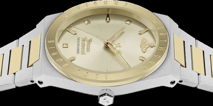Montre Femme Vivienne Westwood Charterhouse VV244CPSG - Cadran doré, bracelet acier bicolore vue 5