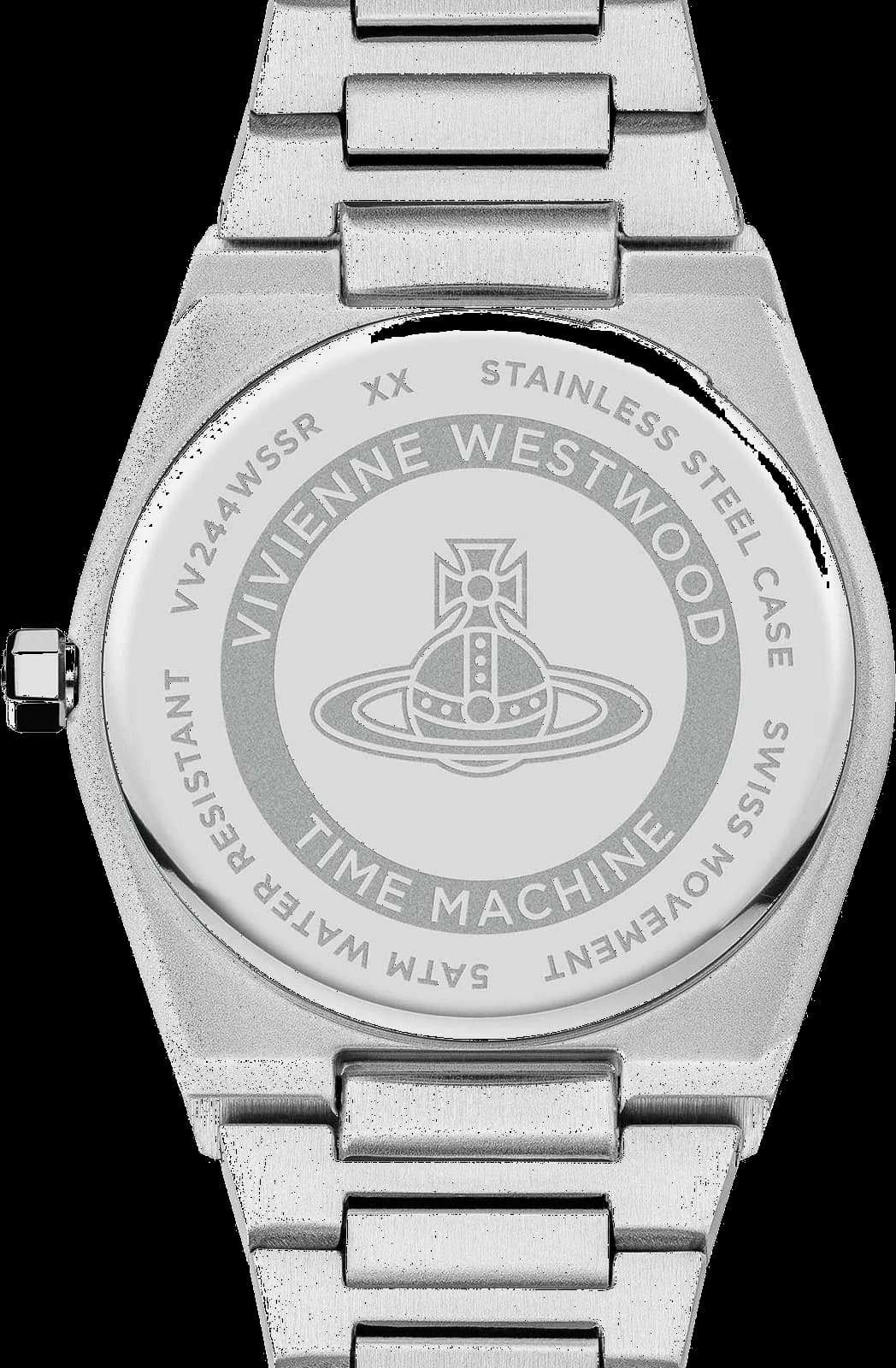 Montre Femme Vivienne Westwood VV244WSSR - Cadran Tonneau Argent, Bracelet Bicolore Acier & Or Rose, Boîtier Serti de Strass vue 5