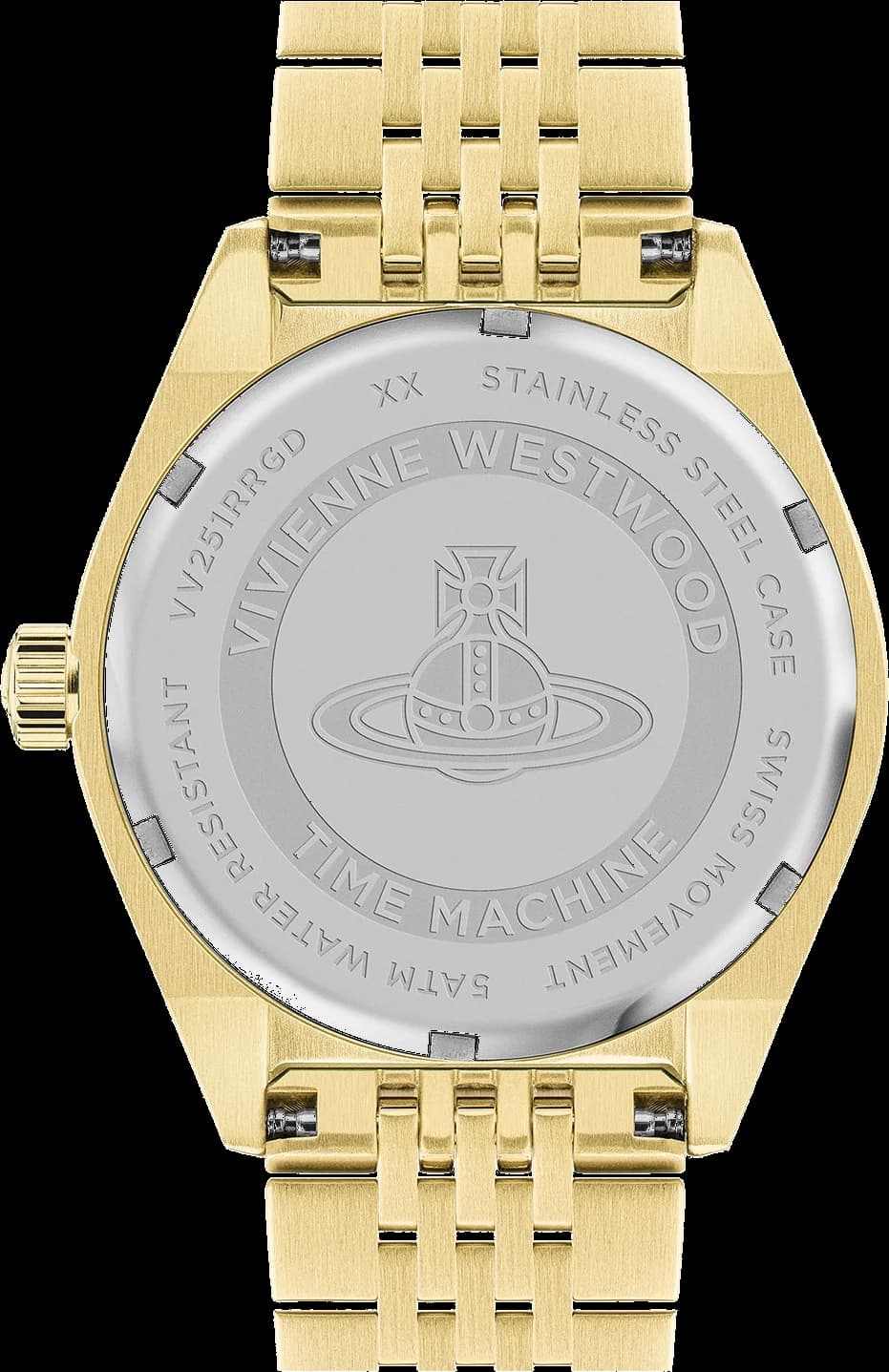 Montre Femme Vivienne Westwood VV251RRGD - Cadran Fuchsia Soleillé & Bracelet Acier Doré vue 3