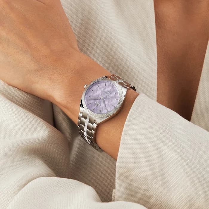 Montre Femme Vivienne Westwood The Mews VV281PPSL - Cadran violet et bracelet acier argenté vue 6