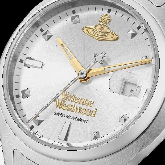 Montre Femme Vivienne Westwood Little Camberwell VV311SLSG - Cadran argenté, bracelet acier bicolore argent et or vue 2