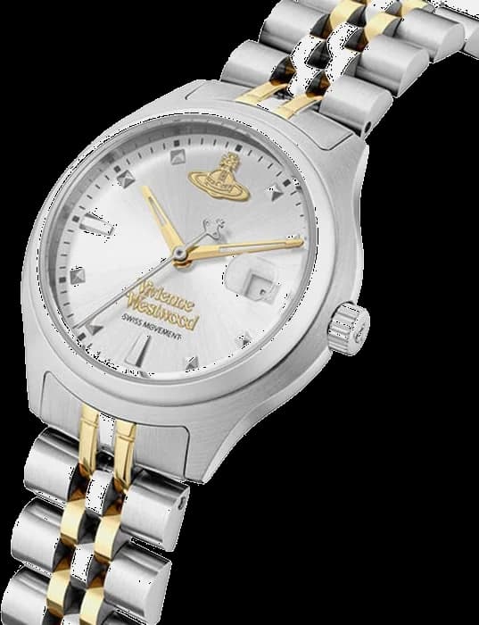 Montre Femme Vivienne Westwood Little Camberwell VV311SLSG - Cadran argenté, bracelet acier bicolore argent et or vue 3