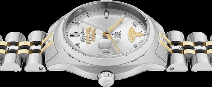 Montre Femme Vivienne Westwood Little Camberwell VV311SLSG - Cadran argenté, bracelet acier bicolore argent et or vue 4