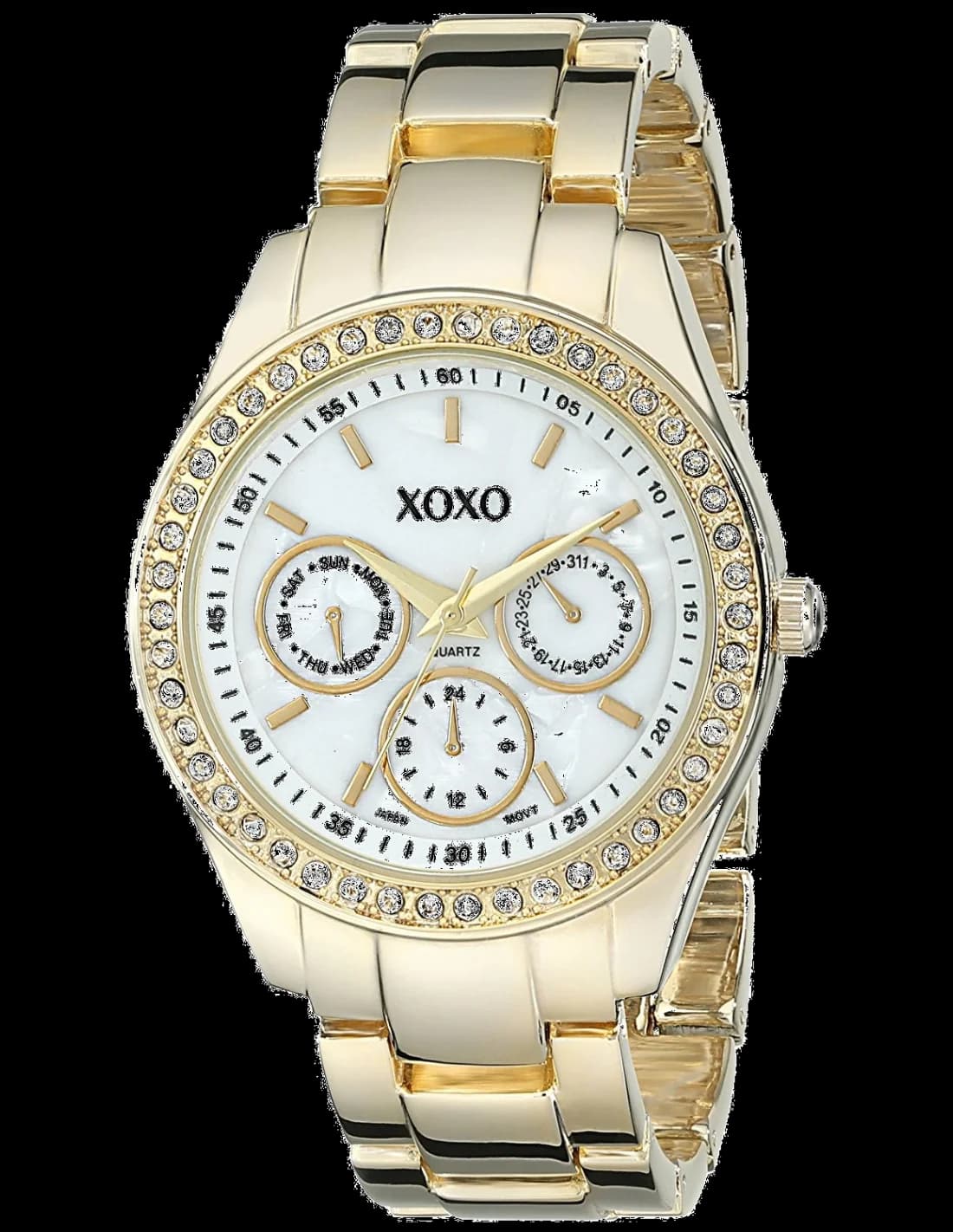 Montre Femme XOXO XO5302A en acier or avec accents strass