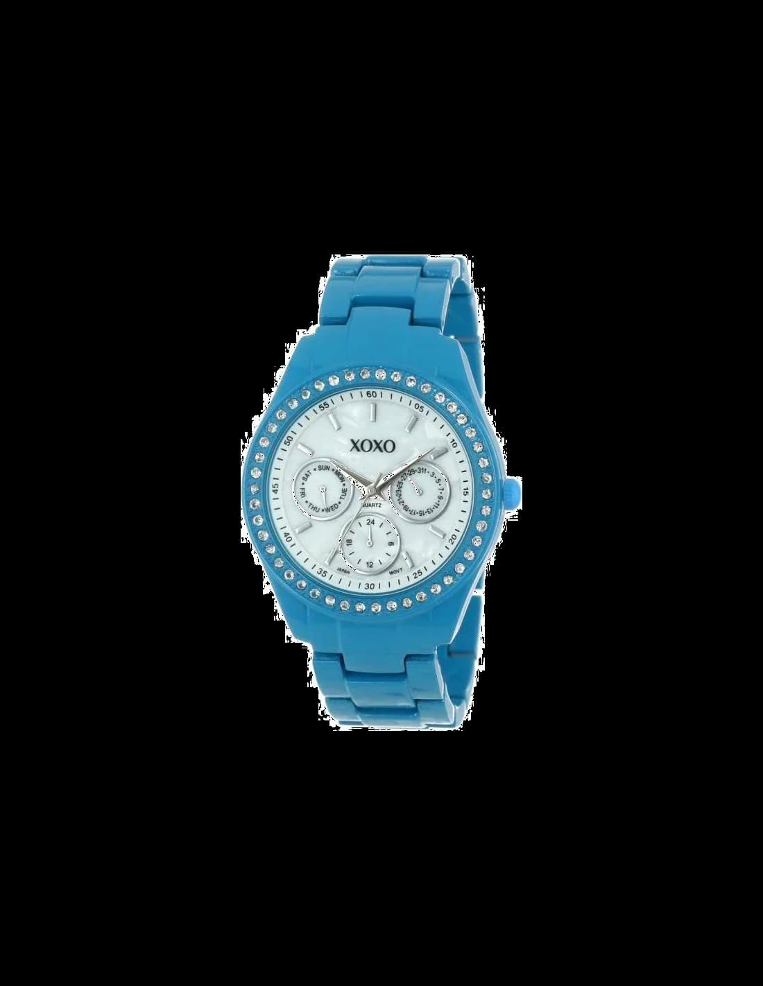 Visage cadran XOXO XO113 avec index appliqués et guichet date à 3 heures