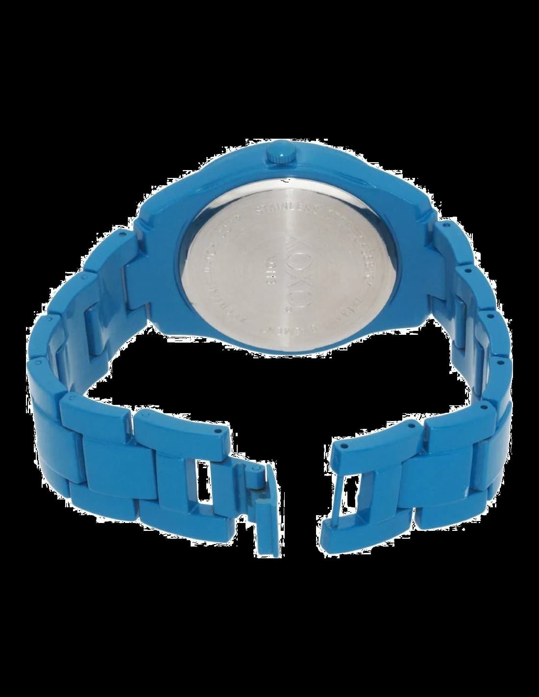 Montre Femme XOXO Réf. XO113 Cadran Argent Bracelet Bleu