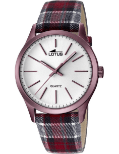 Montre Homme Lotus L18349/1 Cadran Blanc Boîtier Violet Bracelet Nylon Rouge