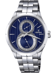 Montre Homme Festina Retro F16891/3 Cadran Bleu Acier Argenté