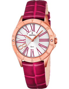 Montre Festina F16930/2 pour Femme - Cadran Blanc, Boîtier Or Rose