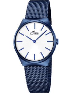 Montre Femme Lotus Trendy Bleu L18290/1 - Cadran Blanc Acier