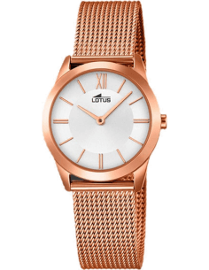 Montre Lotus Trendy L18293/1 pour Femme, Cadran Argent et Bracelet Or Rose