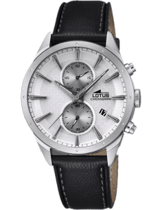 Montre Homme Lotus Chrono L18313/1 en Acier et Cuir Noir