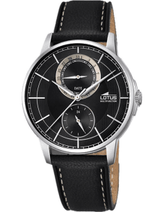 Montre Homme Lotus L18323/3 à Cadran Noir et Bracelet Cuir