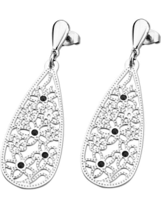 Boucles d'oreilles Lotus LS1664-4/1 en acier argenté pour femme