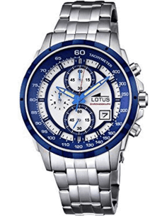 Montre Homme Lotus Chrono L10130/1 Cadran Blanc Bracelet Acier