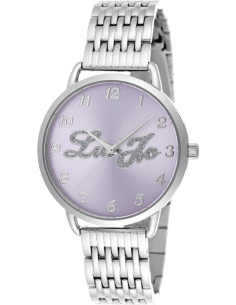 Montre Femme Liu Jo Luxury Isabel TLJ1025, Cadran Violet et Bracelet Argent
