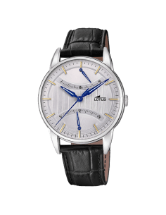 Montre Homme Lotus L18429/1 Noir Cadran Blanc Cuir