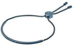 Bracelet Michael Kors MKJ6225404 en acier argenté pour femme, cadran bleu