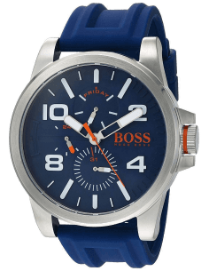 Montre Homme Hugo Boss Orange 1550008 - Cadran et Bracelet Bleu Silicone 48mm