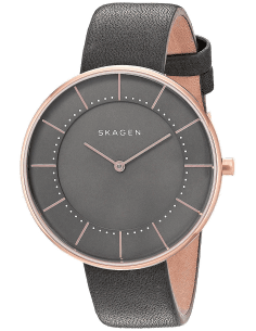 Montre Femme Skagen Gitte SKW2613 Cadran Gris Bracelet Cuir