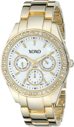 Montre Femme XOXO XO5302A en acier or avec accents strass