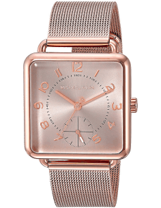 Montre Michael Kors Brenner MK3664 pour Femme, Cadran Carré Or Rose