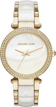 Montre Femme Michael Kors Parker MK6400 - Boîtier et bracelet bicolore or et acier, cadran nacré