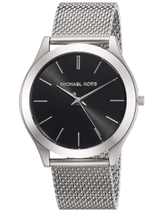 Montre Homme Michael Kors Runway MK8606 Cadran Noir Bracelet Acier Argent