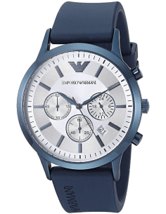 Montre Homme Emporio Armani Renato AR11026 bracelet silicone bleu
