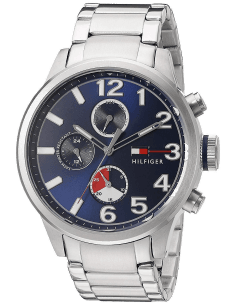 Montre Homme Tommy Hilfiger 1791242 Cadran Bleu Acier Argenté