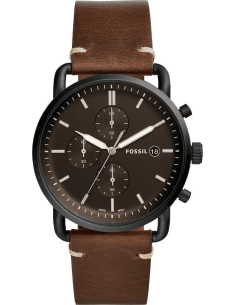 Montre Homme Fossil The Commuter FS5403 bracelet cuir marron