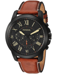 Montre Homme Fossil Grant FS5241 bracelet cuir marron