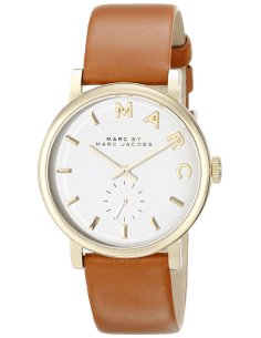 Montre Marc by Marc Jacobs Baker MBM1316 Index dorés et bracelet en cuir brun