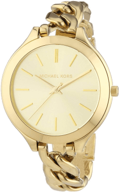 Montre Femme Michael Kors MK3222 Runway - Cadran et bracelet chaîne en acier doré