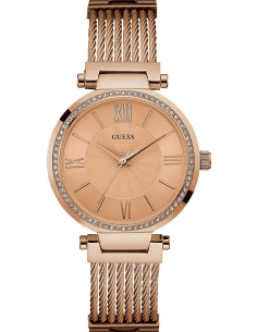 Montre Femme Guess Soho W0638L4 - Cadran et Bracelet en Acier Or Rose 32mm