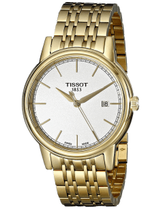 Montre Homme Tissot Carson T0854103302100 Cadran Doré Bracelet Acier Inoxydable Or