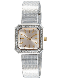 Montre Femme Timex T2P552 Cadran doré et bracelet acier argenté