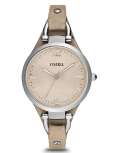 Montre Femme Fossil ES2830 bracelet cuir fin crème