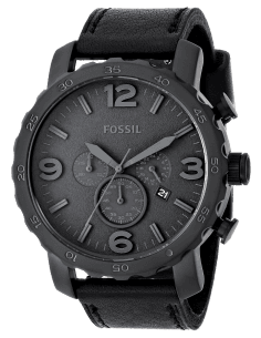 Montre Homme Fossil Nate JR1354 Chronomètre gun metal noir