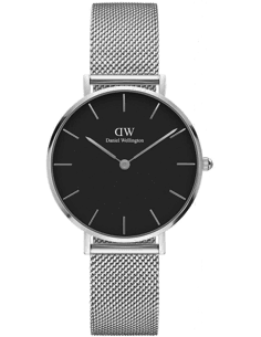 Montre Femme Daniel Wellington DW00100162 Cadran Noir Boîtier Argent