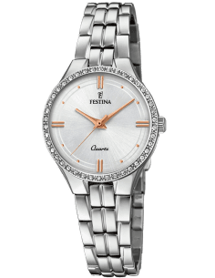 Montre Festina F20218/1 pour Femme en Acier Argenté à Bracelet Maillons