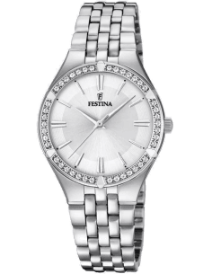 Montre Festina Mademoiselle F20223/1 pour Femme, Cadran et Bracelet Argent Acier