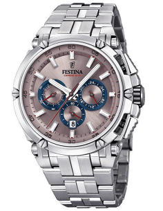 Montre Homme Festina Chrono Bike F20327/5 - Cadran Gris, Bracelet Acier