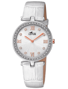 Montre Lotus L18462/1 pour Femme en Acier et Cuir Blanc
